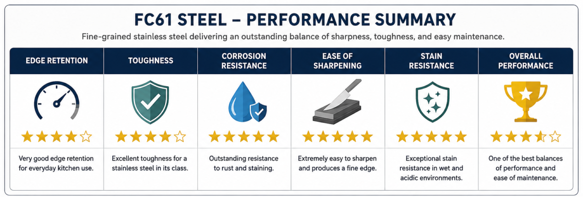 FC-61 Steel Performance Summary